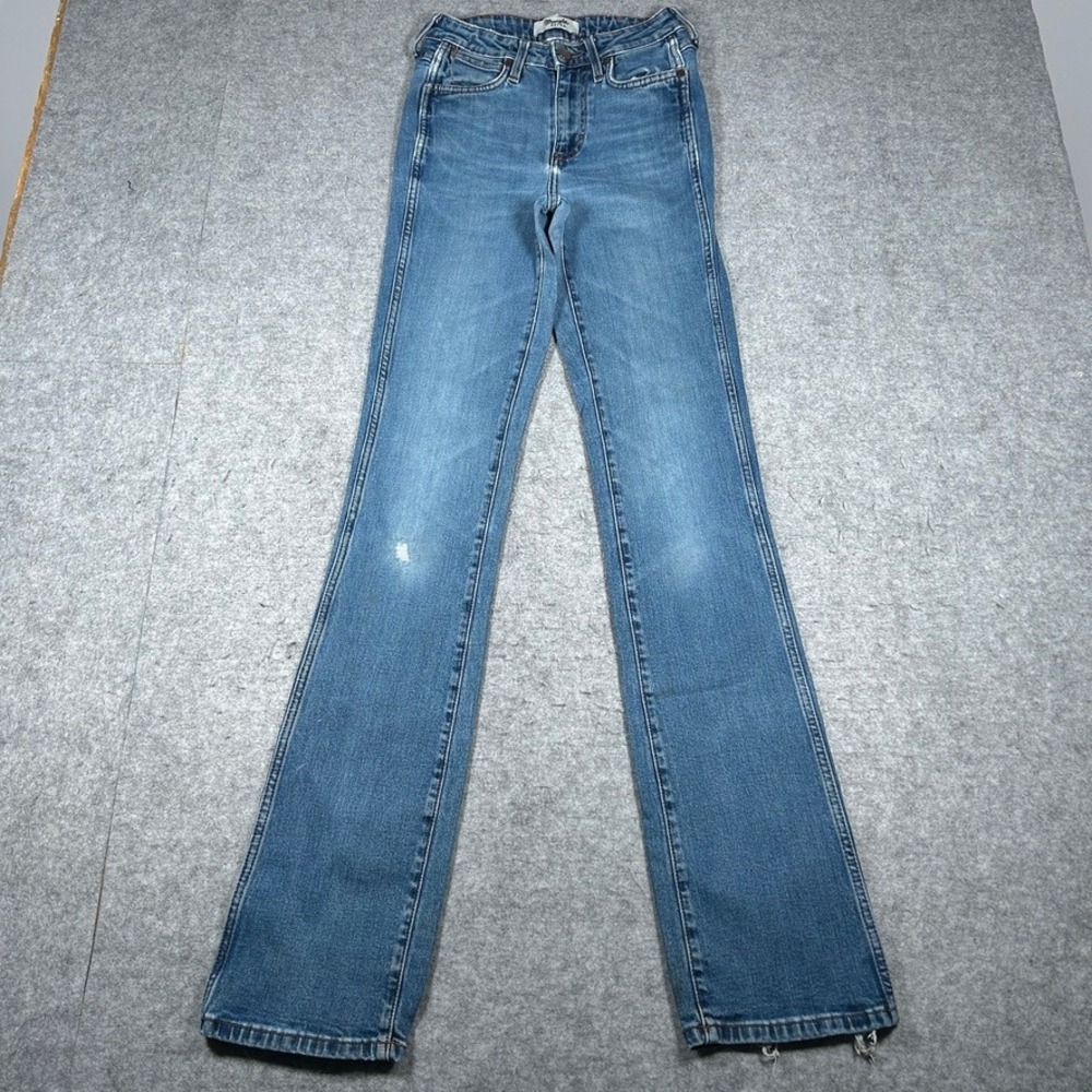 Wrangler Denim Jeans Womens 24 Blue Retro Mae Flare High Rise Western Cowgirl